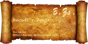 Becsár Zsolt névjegykártya